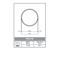 Профил За Кръгъл Парапет Тръба Ø50  1,8 mm