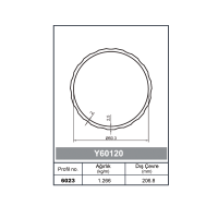 Railing Profile Decorative Pipe 65 - 2,0 mm