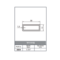 Профил За Кръгъл Парапет 11 x 30  1,5 mm