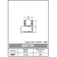 Профил За Квадратни Парапет 20 x 27 - 2,0 mm