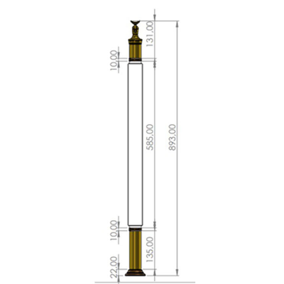 Plexi Baluster Dekorlu Ø40